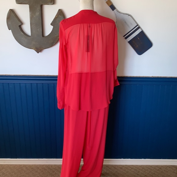 BCBGMAXAZRIA Rigsby Contrast-Sleeve Jumpsuit NWT - Picture 5 of 10